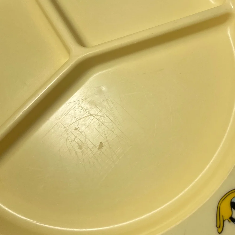 Vtg Walt Disney World Divided Plates Deka Mickey Goofy Donald Pluto Melamine